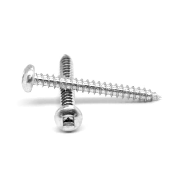 Asmc Industrial No.8-15 x 0.63 Square Drive Pan Head Type A Sheet Metal Screw, 18-8 Stainless Steel, 4000PK 0000-216004-4000 - main